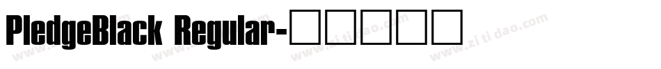PledgeBlack Regular字体转换
